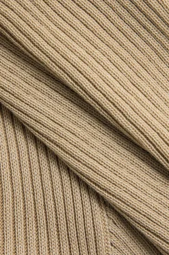Solid Knit Asymmetrical Mock Neck Tank Top