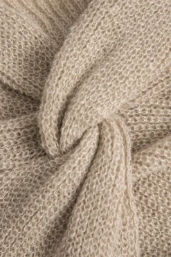 Solid Knit Backless V-Neck Twist Knot Long-Sleeve Top