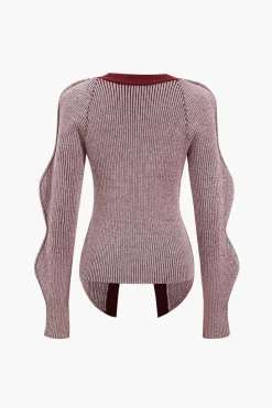 Solid Knit Button Cardigan