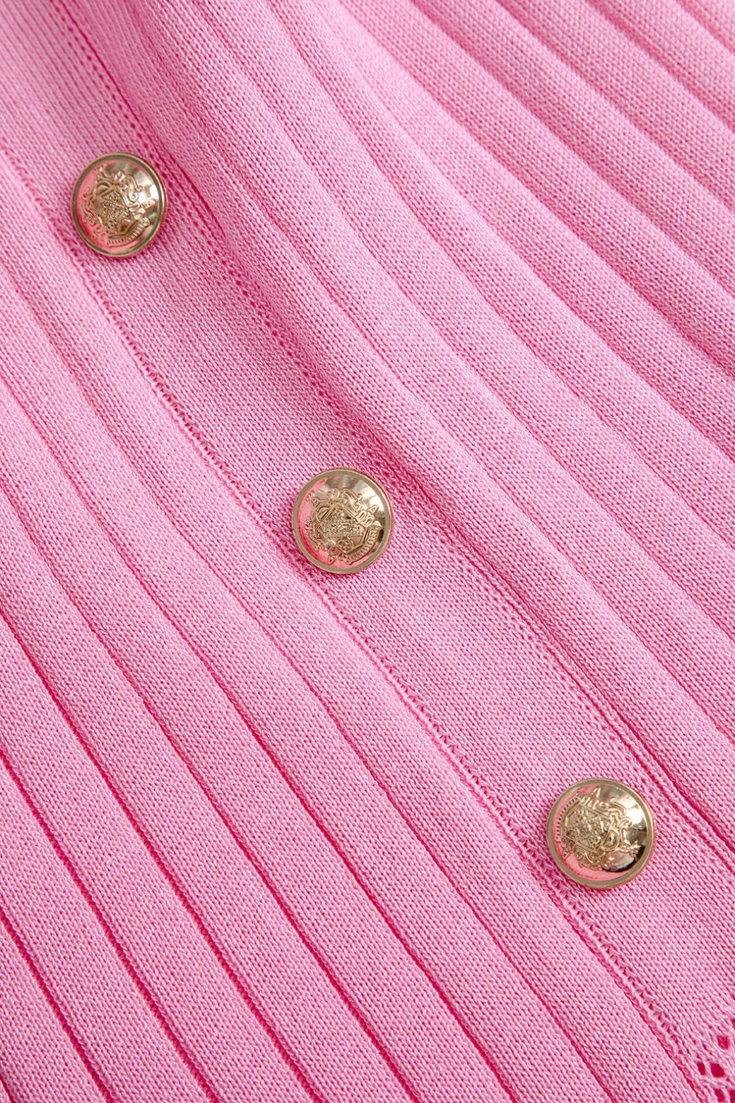 Solid Knit Button Round Neck Short Sleeve Dress