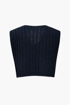 Solid Knit Button Up Vest