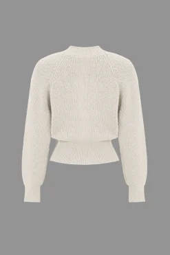 Solid Knit Button V-neck Long Sleeve Cardigan