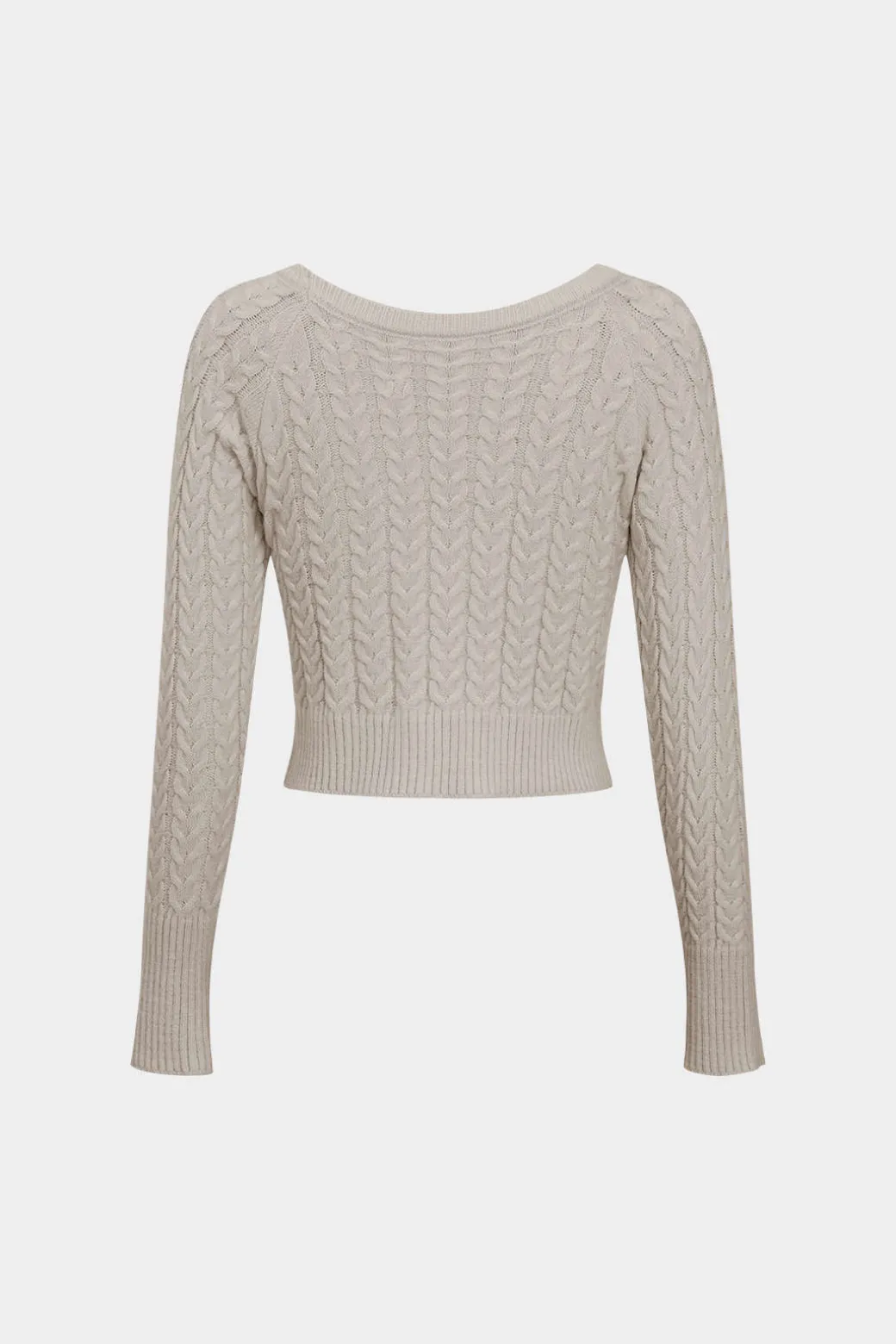 Solid Knit Long Sleeve Top And Slit Skirt Set
