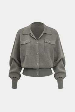 Solid Knit Pocket Cardigan