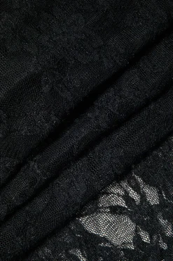 Solid Lace Tie-Up Skirt Set