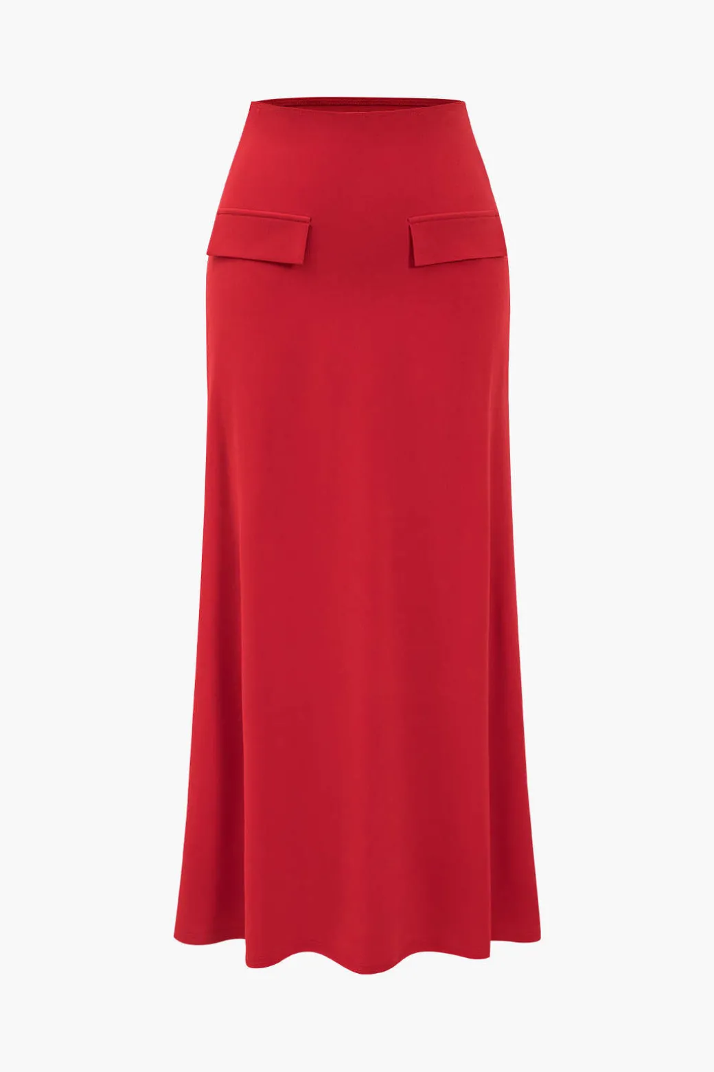Solid Long Sleeve Top And Maxi Skirt Set