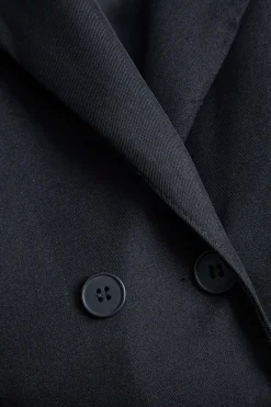 Solid Notched Lapel Blazer