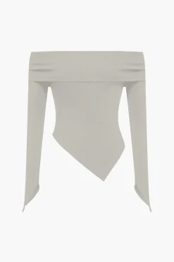 Solid Off Shoulder Top And Trouser Set