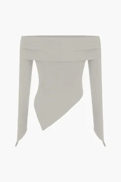Solid Off Shoulder Top And Trouser Set
