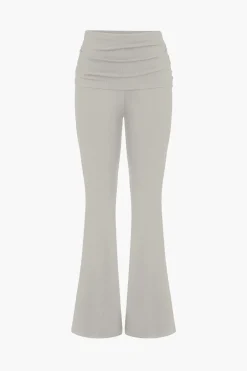 Solid Off Shoulder Top And Trouser Set