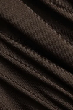 Solid Ruched Drawstring Tie-Up Skirt Set