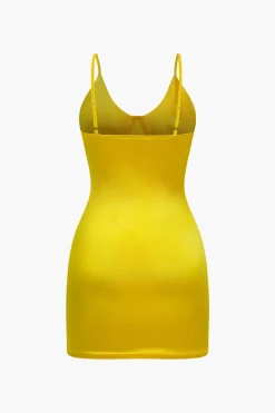 Solid Satin Slip Mini Dress
