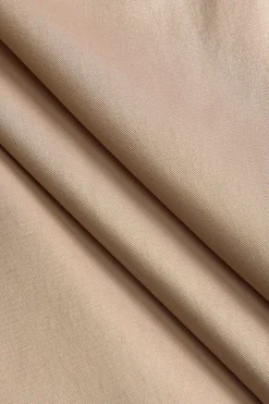 Solid Satin V-neck Cropped Shirt And Asymmetrical Skirt Set