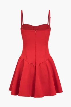 Solid Slip Bustier Mini Dress