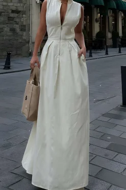 Solid Slipper Maxi Dress