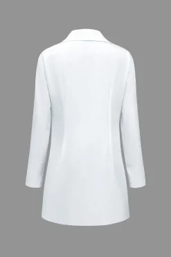 Solid Slit Long-Sleeve Shirt