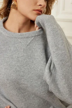 Solid Sweater Top And Drawstring Set