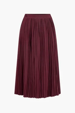 Solid Tank Top And Pleated Skirt Set