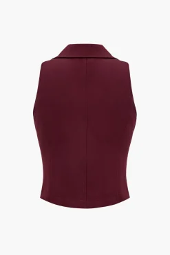 Solid Tank Top And Pleated Skirt Set