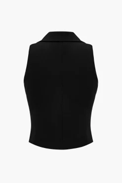 Solid Tank Top And Pleated Skirt Set