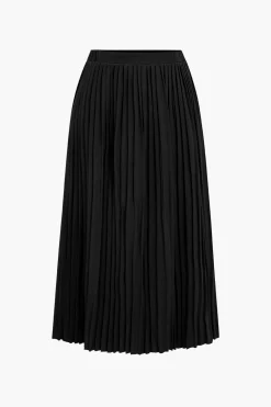 Solid Tank Top And Pleated Skirt Set