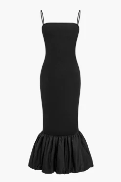 Solid Tie Back Slip Mermaid Sweater Dress