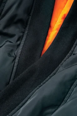 Solid Tie Front V-neck Puffer