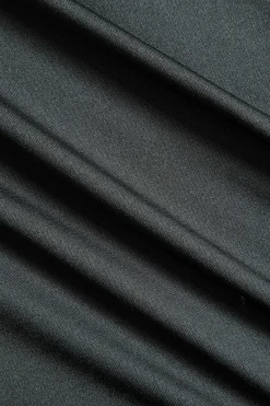 Solid Top And Asymmetrical Drawstring Flared Trouser Set