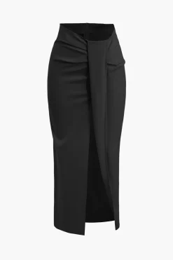 Solid Twist Knot Irregular Skirt