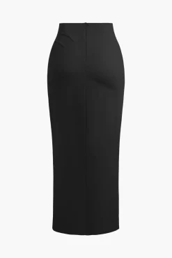 Solid Twist Knot Irregular Skirt