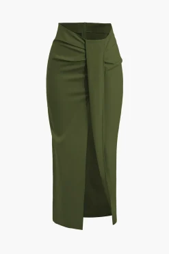 Solid Twist Knot Irregular Skirt
