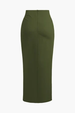 Solid Twist Knot Irregular Skirt