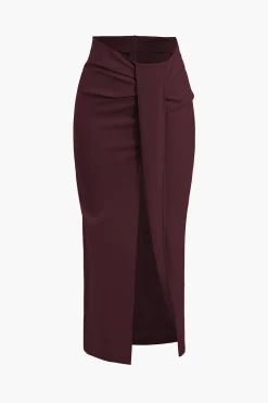 Solid Twist Knot Irregular Skirt