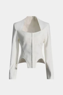 Square Neck Long-Sleeve Top