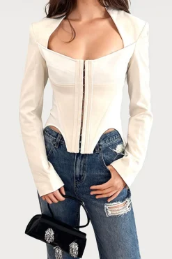 Square Neck Long-Sleeve Top
