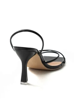 Square Open Toe Cross Strap High Heels