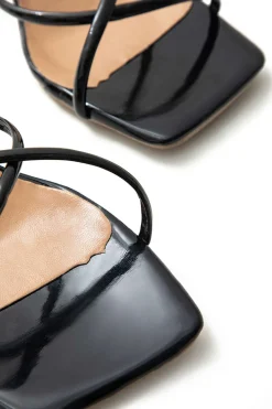 Square Open Toe Cross Strap High Heels