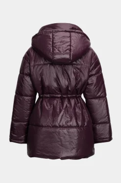 Stand Collar Zipper Hooded Puffer