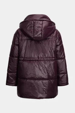 Stand Collar Zipper Hooded Puffer