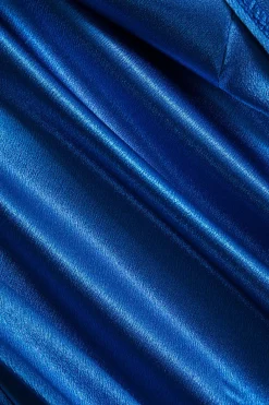 Strapless Sequin Slit Gown Maxi Dress