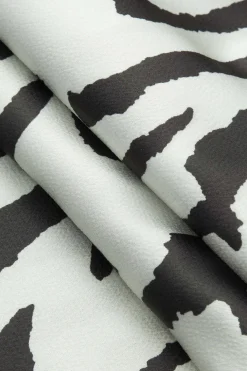 Stripe Print Wide Leg Trousers
