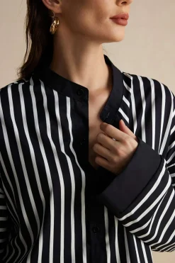 Stripes Print Shirt And Trousers Set