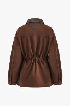 Suede Retro Zipper Jacket
