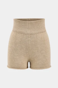 Sweater Boat Neck Gigot Sleeve Top And Shorts Set