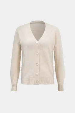Sweater Button Long-Sleeve Cardigan And Mini Dress Set