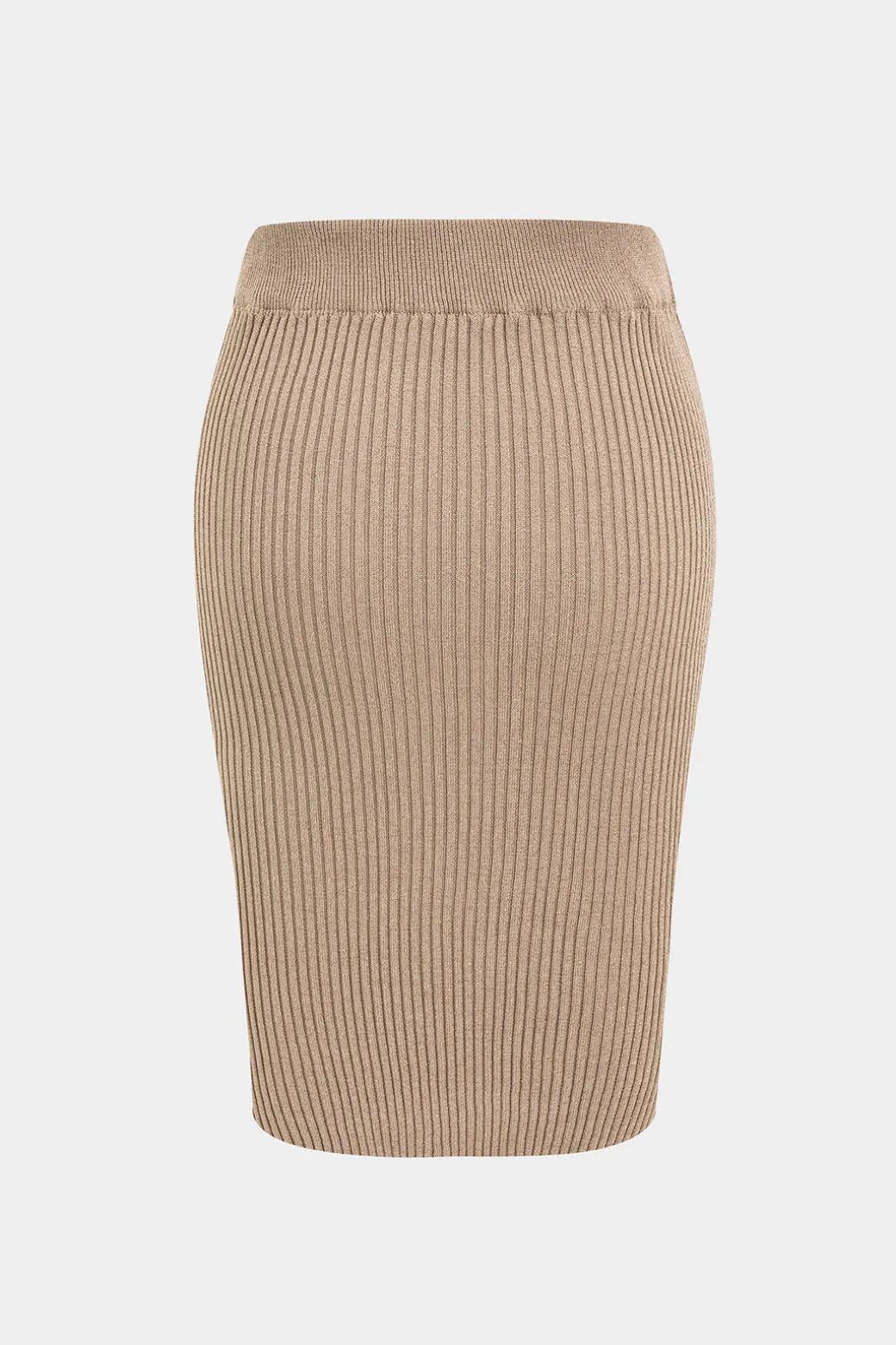Sweater Knit Ruffle Top And Skirt Set