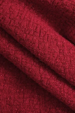 Sweater Long Sleeve Button V-Neck Dress