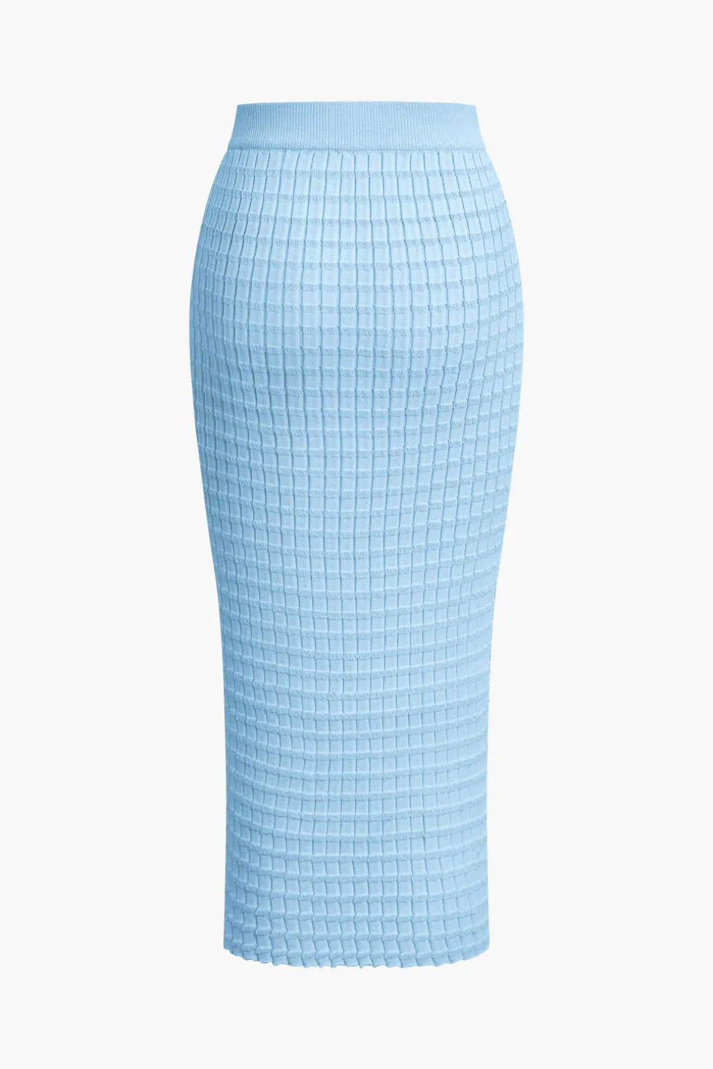 Textured Crop Tank Top And Skirt Set