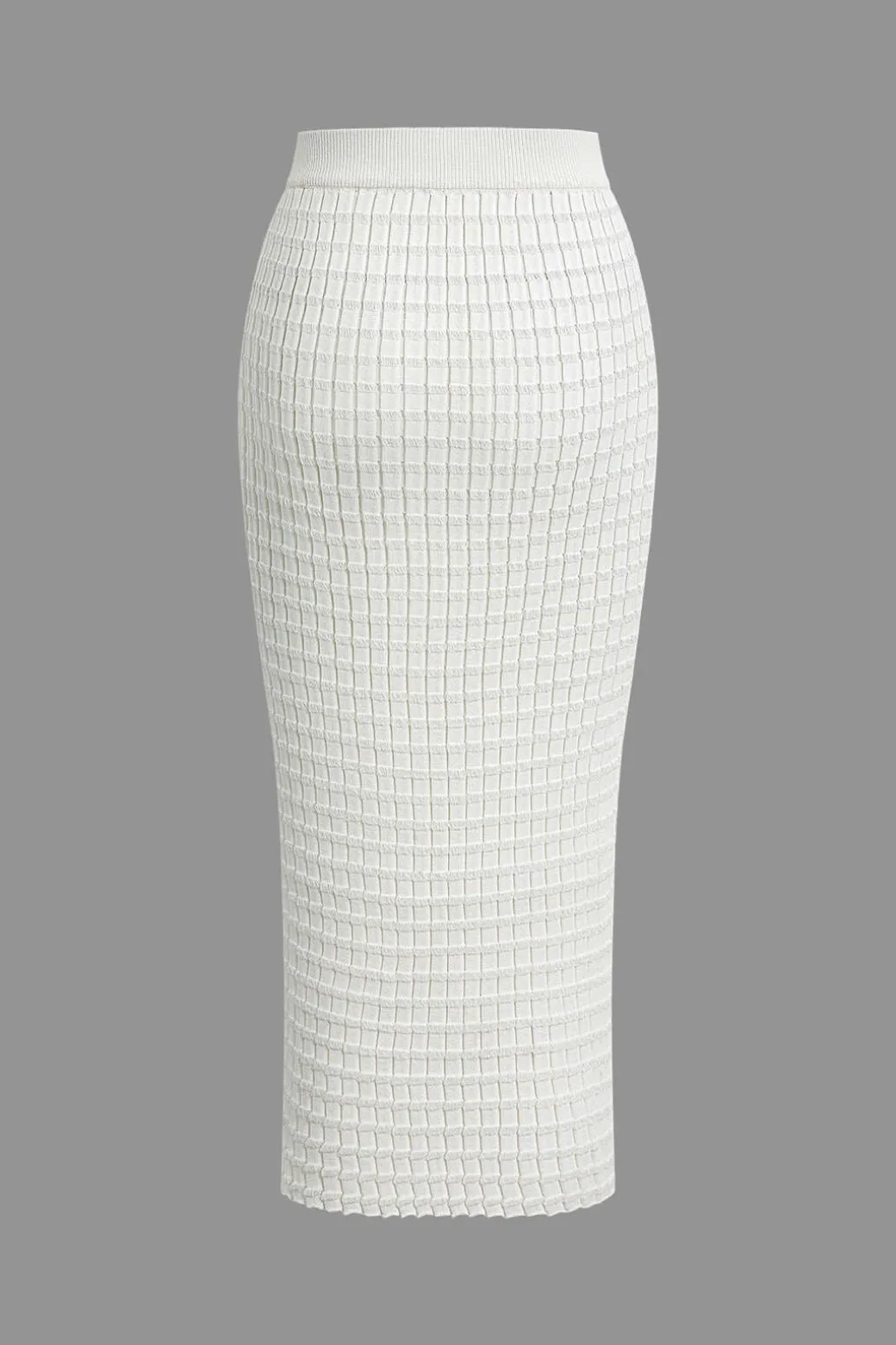 Textured Crop Tank Top And Skirt Set