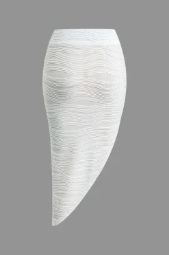 Textured Halter Backless Skirt Set